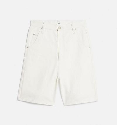 Ami Paris Alex Fit Men's Denim White | ami-NZ417