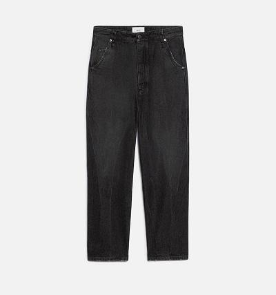 Ami Paris Alex Fit Men's Jeans Black | ami-NZ298