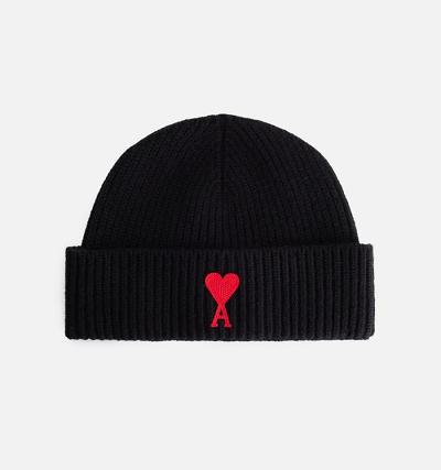 Ami Paris Ami de Coeur Beanies Black | ami-NZ168