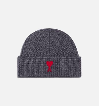 Ami Paris Ami de Coeur Beanies Grey | ami-NZ256