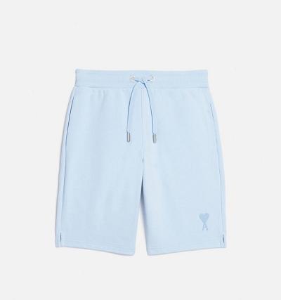 Ami Paris Ami de Coeur Men's Shorts Blue | ami-NZ499