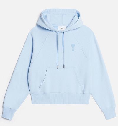 Ami Paris Ami de Coeur Women's Hoodies Blue | ami-NZ526