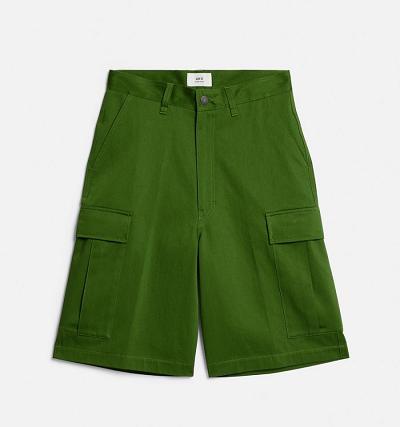 Ami Paris Cargo Men's Shorts Green | ami-NZ543