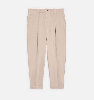 Ami Paris Carrot Oversized Men's Pants Khaki | ami-NZ464