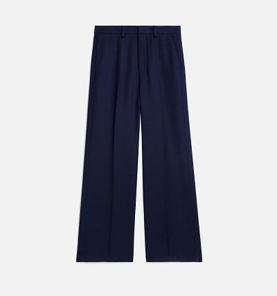 Ami Paris Large Fit Men's Pants Navy | ami-NZ260