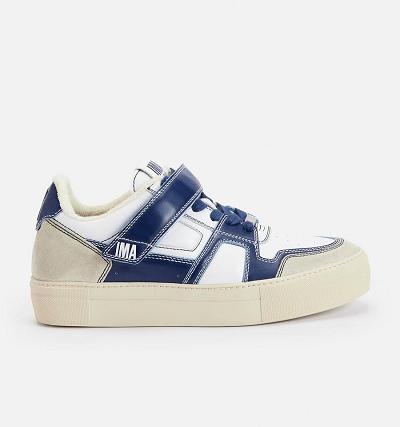 Ami Paris Low Top Ami Arcade Men's Sneakers White / Navy | ami-NZ183