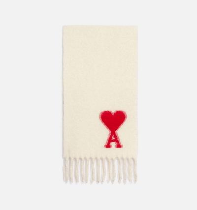 Ami Paris Oversized Ami De Coeur Scarves Beige | ami-NZ514