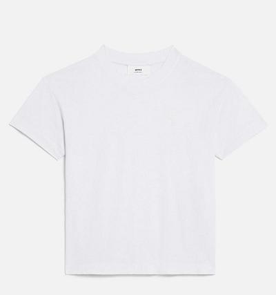 Ami Paris Tonal Ami de Coeur Women's T Shirts White | ami-NZ310