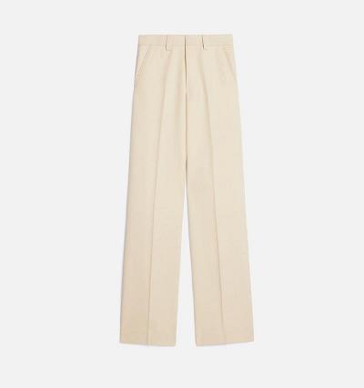 Ami Paris Wide Fit Women's Pants Beige | ami-NZ377