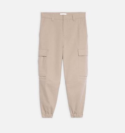 Ami Paris With Elasticated Ankles Men's Cargo Pants Khaki | ami-NZ272