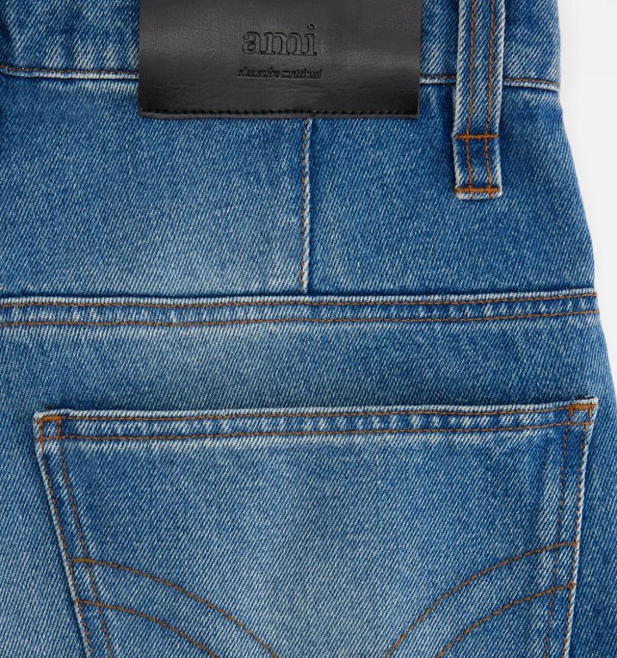 Ami Paris Alex Fit Men's Denim Blue | ami-NZ442