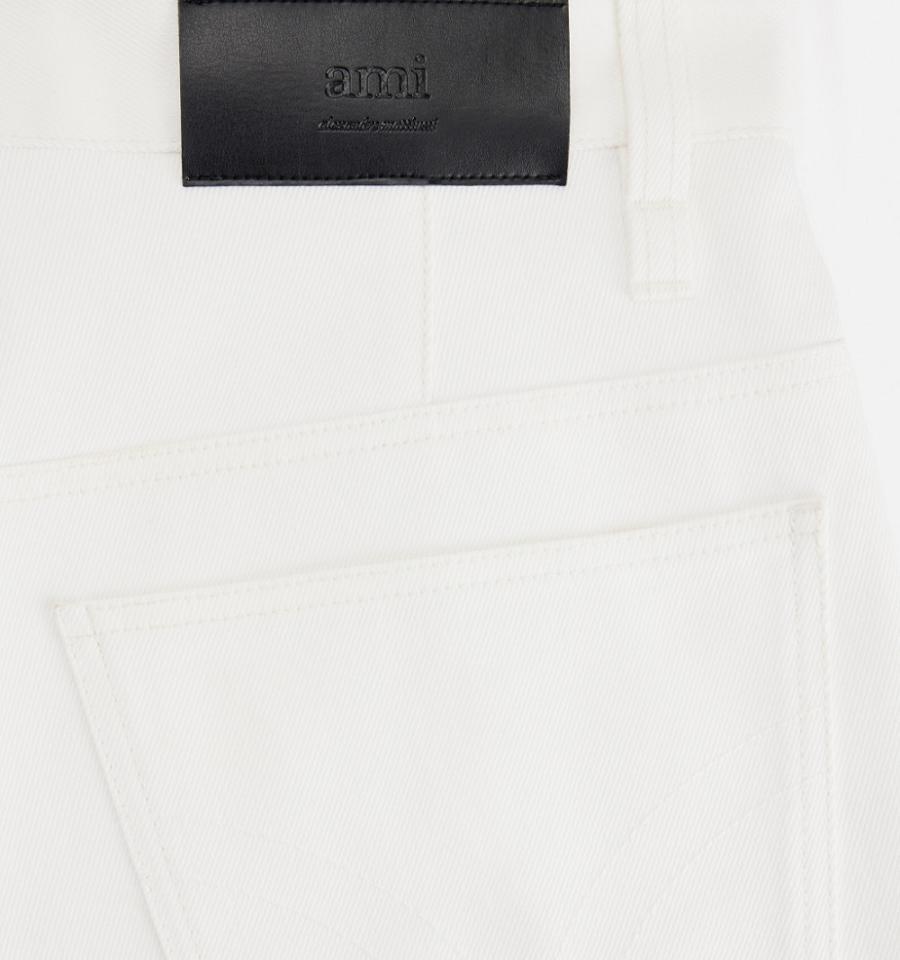 Ami Paris Alex Fit Men's Denim White | ami-NZ381