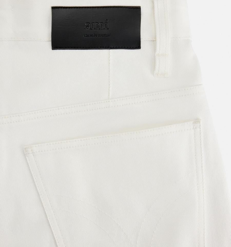 Ami Paris Alex Fit Men's Denim White | ami-NZ417