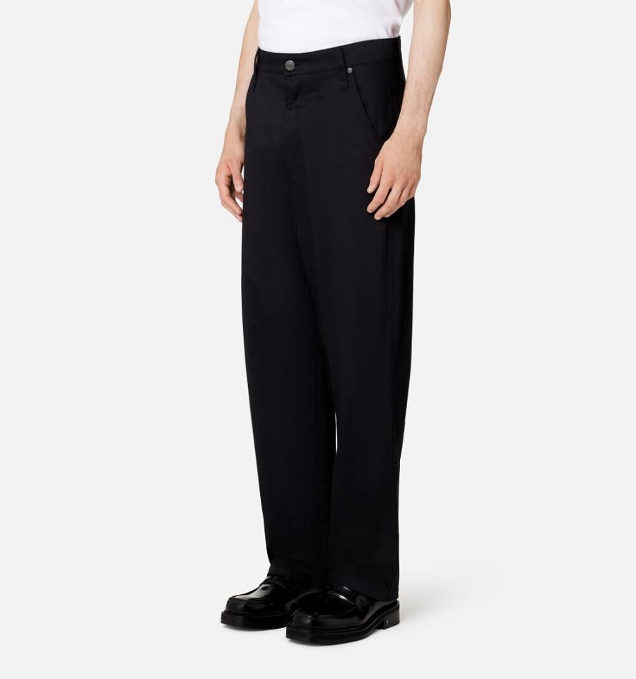 Ami Paris Alex Fit Men's Pants Black | ami-NZ595