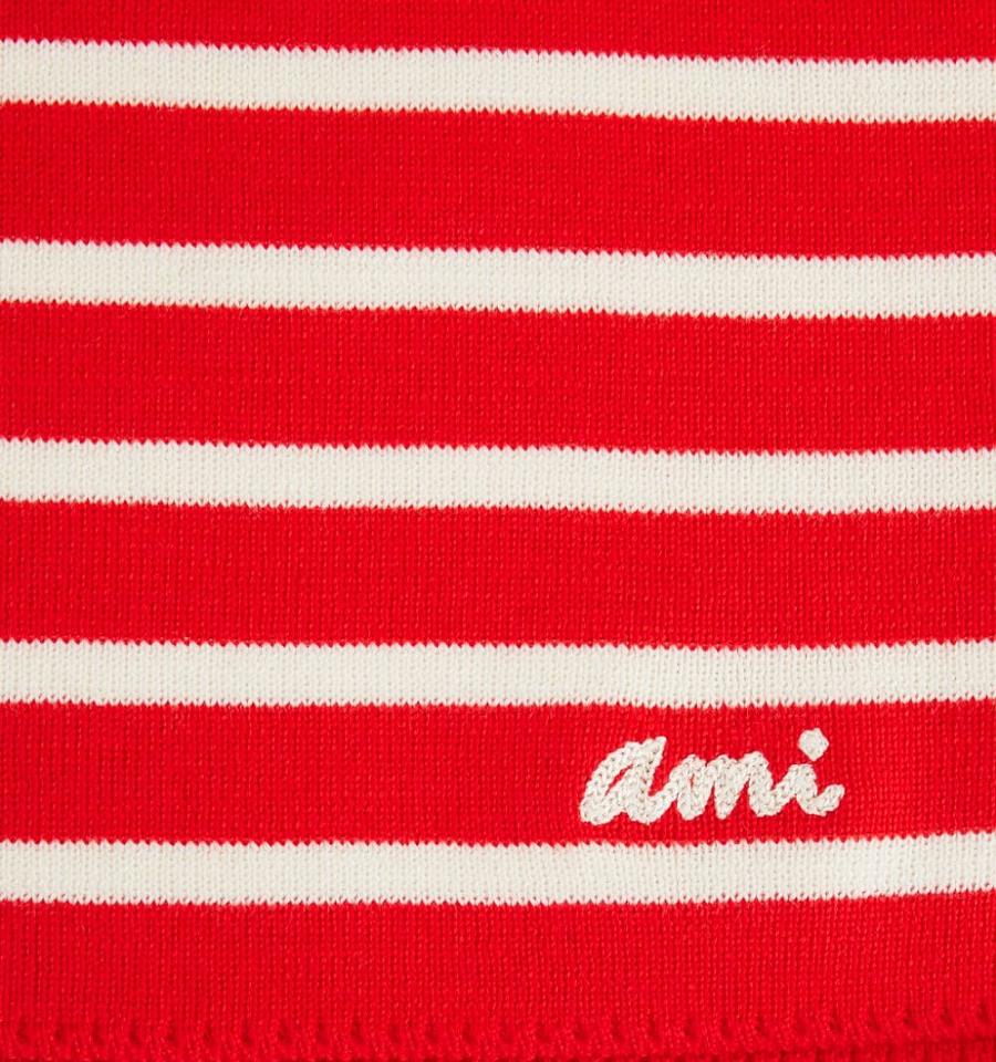 Ami Paris Ami Embroidery Sleeveless Sailor Men's Sweaters Red | ami-NZ588