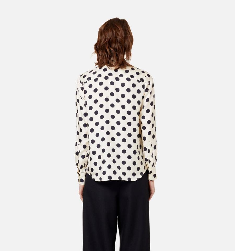 Ami Paris Ami Fit Women's Shirts White / Navy | ami-NZ228