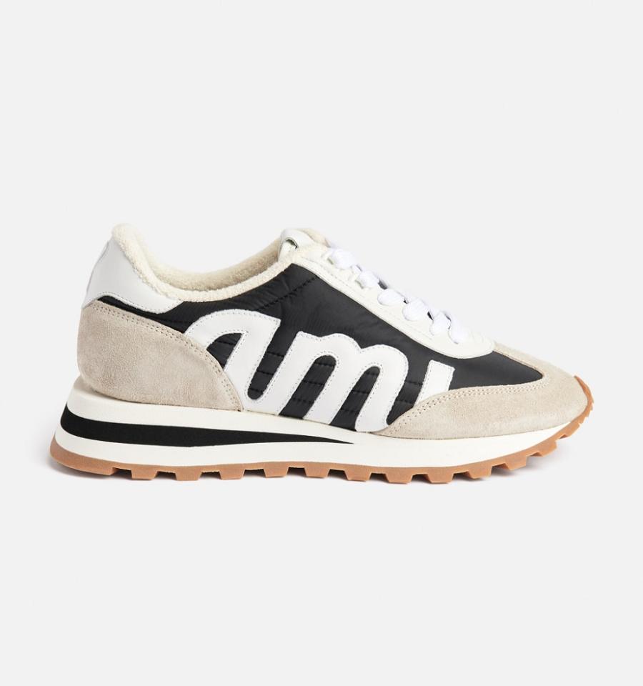 Ami Paris Ami Rush Men's Sneakers Beige / Black | ami-NZ167