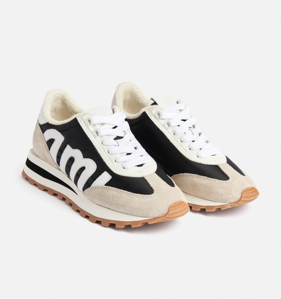 Ami Paris Ami Rush Women's Sneakers Beige / Black | ami-NZ620