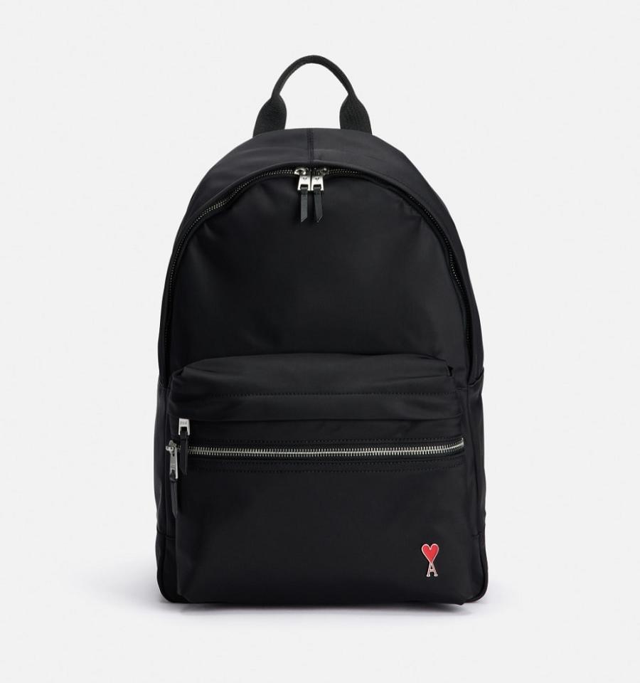 Ami Paris Ami de Coeur Backpacks Black | ami-NZ549