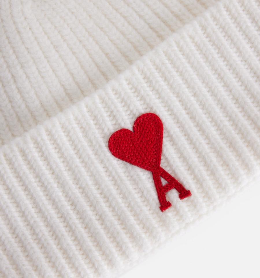 Ami Paris Ami de Coeur Beanies White | ami-NZ220