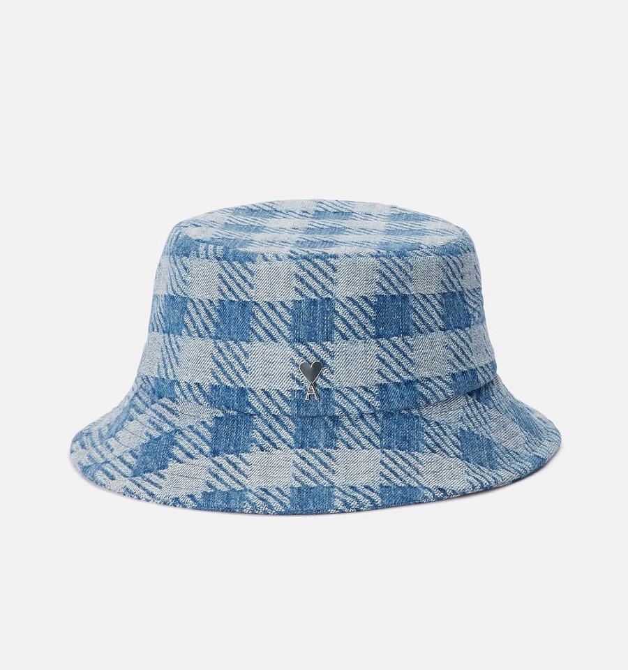 Ami Paris Ami de Coeur Bucket Hat Blue | ami-NZ510