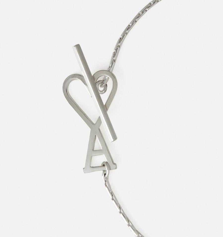 Ami Paris Ami de Coeur Chain Bracelet Jewelry Silver | ami-NZ218