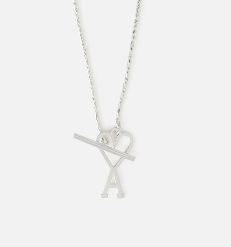 Ami Paris Ami de Coeur Chain Necklace Jewelry Silver | ami-NZ108