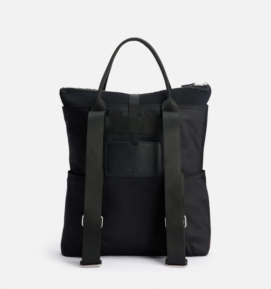 Ami Paris Ami de Coeur Hybrid Tote Backpacks Black | ami-NZ378