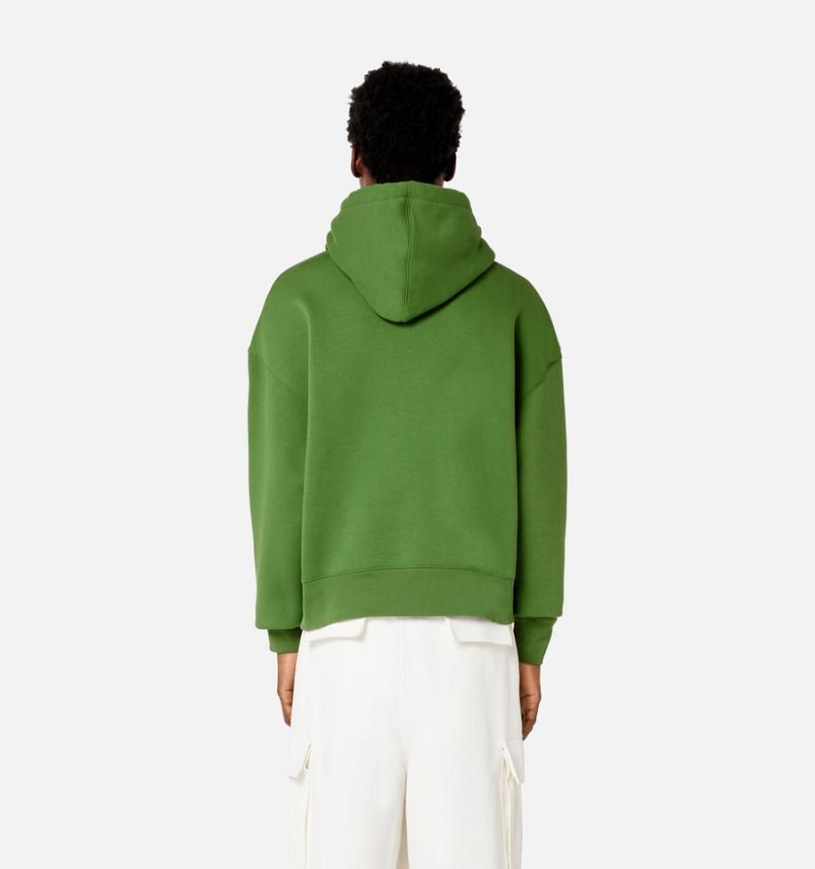 Ami Paris Ami de Coeur Men's Hoodies Green | ami-NZ240