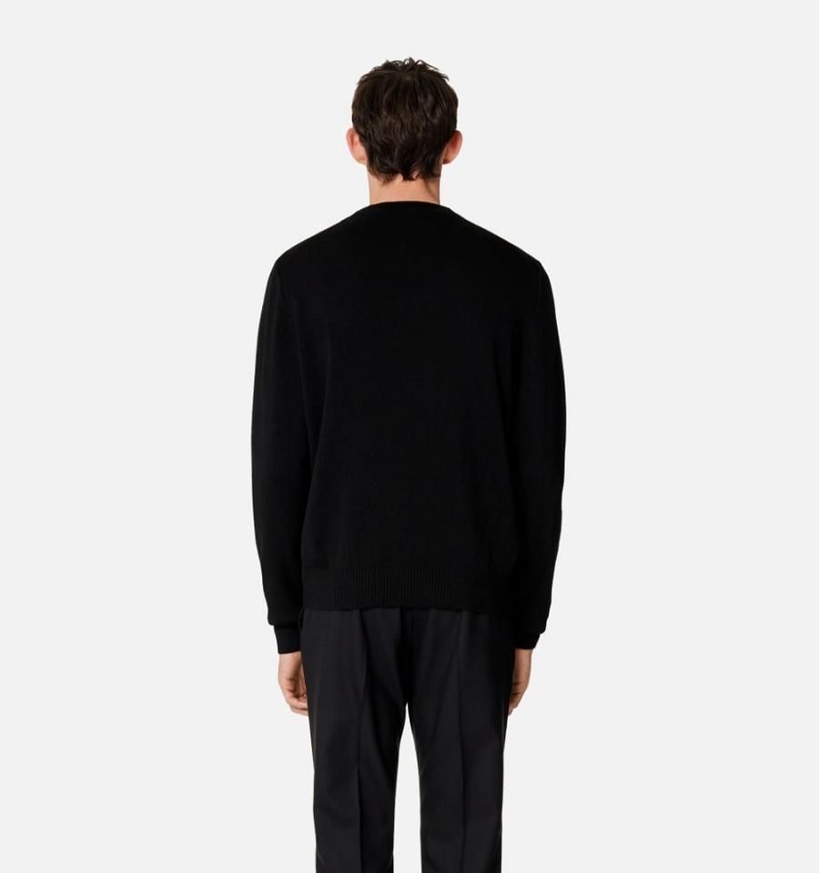 Ami Paris Ami de Coeur Men's Sweaters Black | ami-NZ315