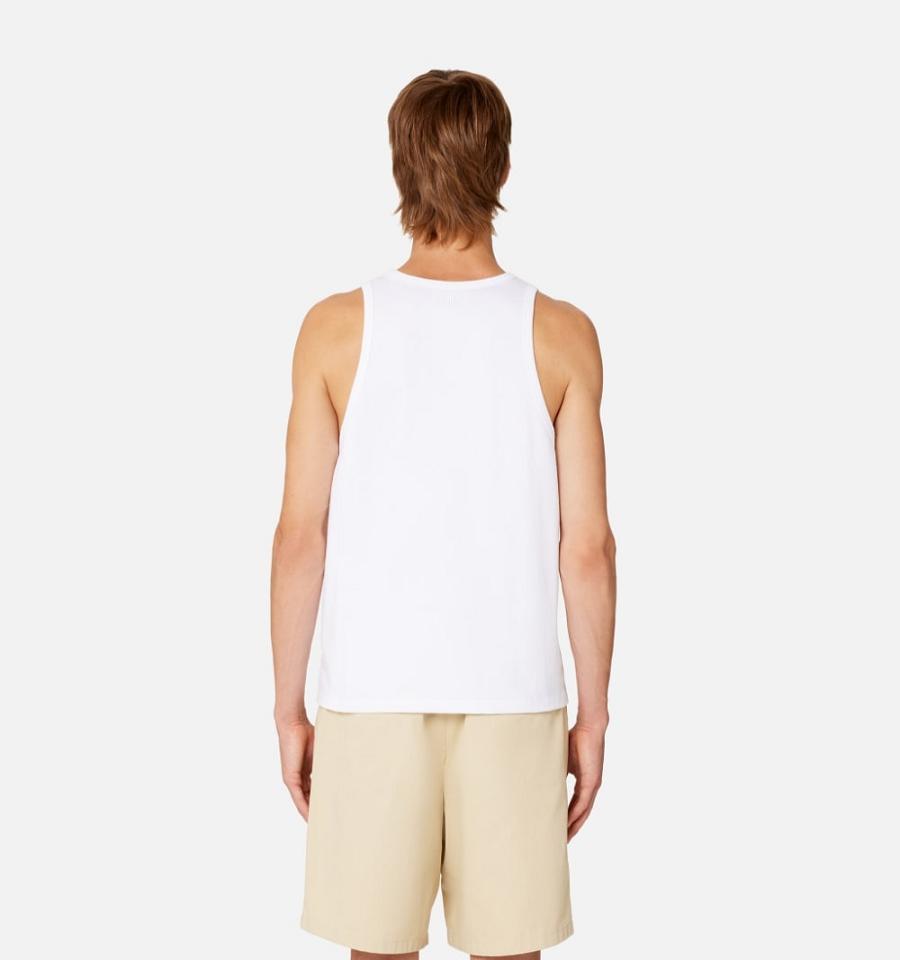 Ami Paris Ami de Coeur Men's Tanks White | ami-NZ267