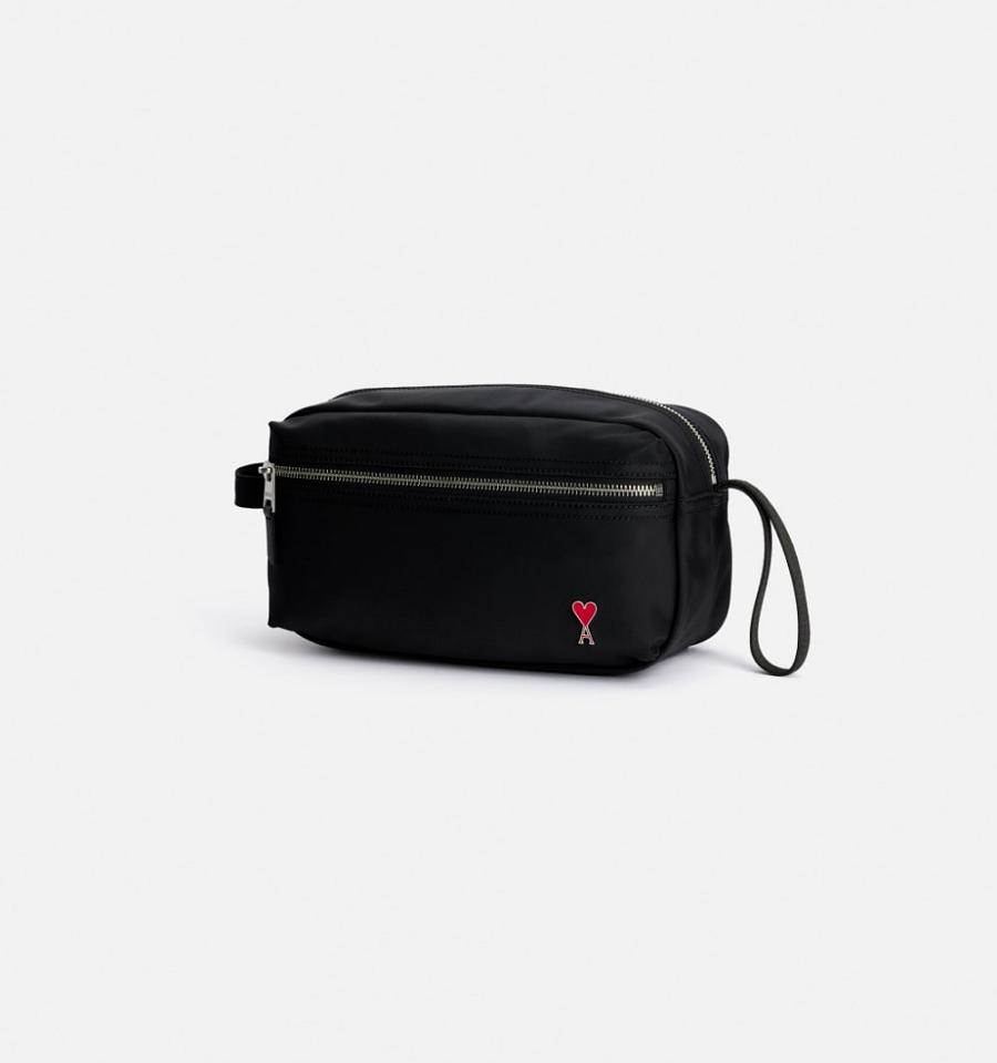 Ami Paris Ami de Coeur Pouch Bags Black | ami-NZ479