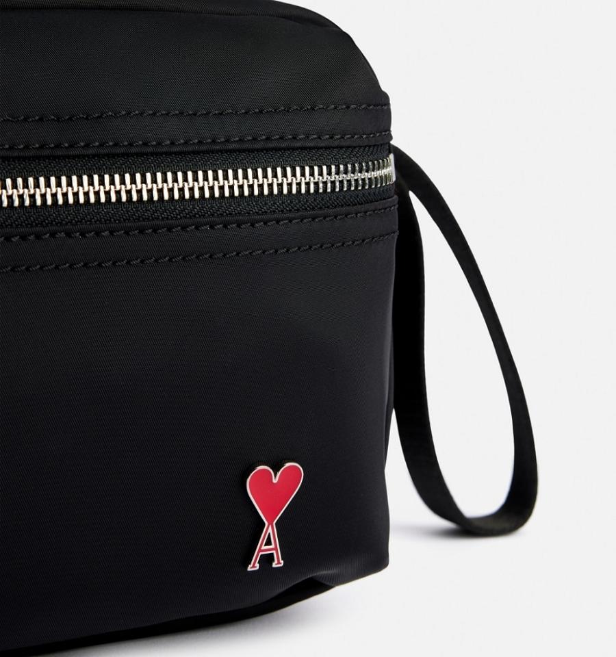 Ami Paris Ami de Coeur Pouch Bags Black | ami-NZ479