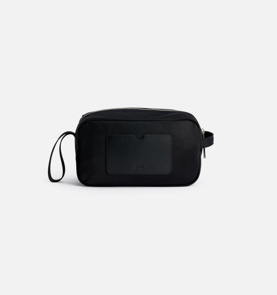 Ami Paris Ami de Coeur Pouch Bags Black | ami-NZ479