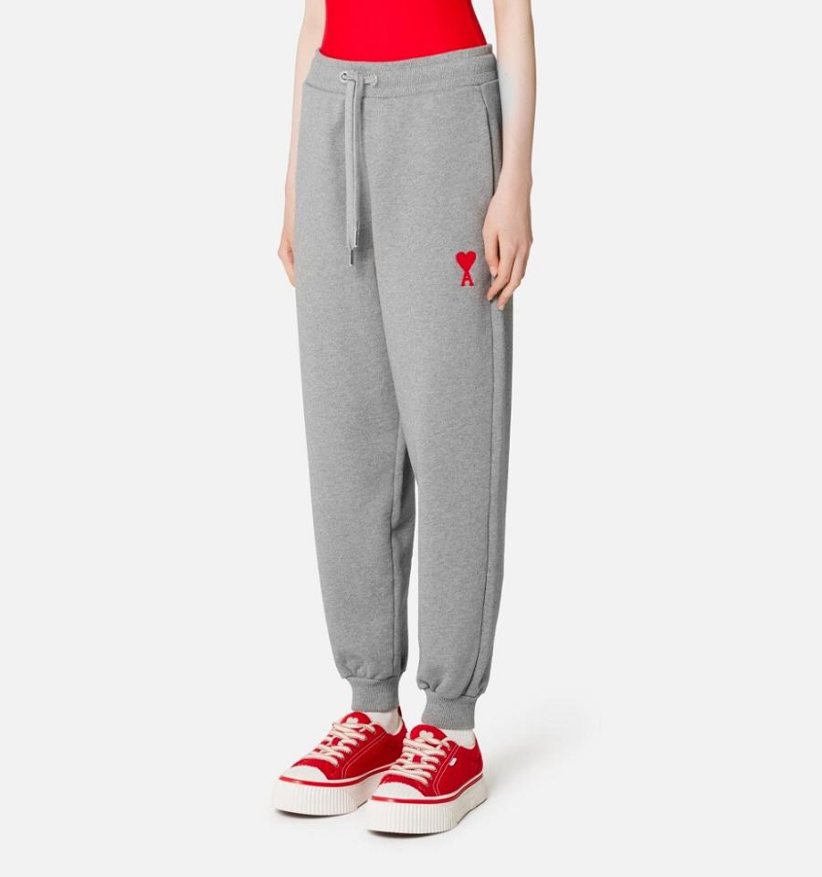 Ami Paris Ami de Coeur Track Women's Pants Grey | ami-NZ291