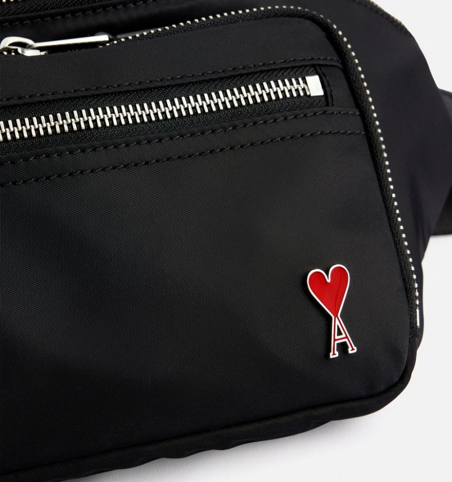 Ami Paris Ami de Coeur Waist Bags Black | ami-NZ591