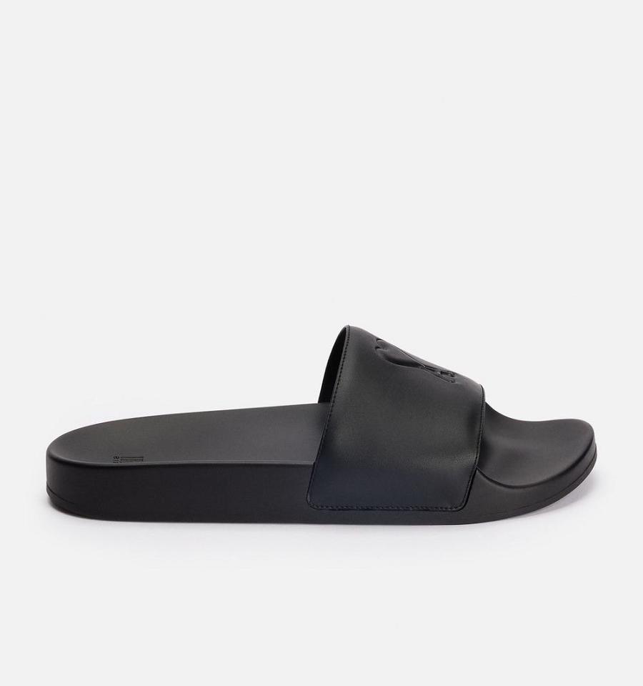 Ami Paris Ami de Coeur Women\'s Slides Black | ami-NZ471