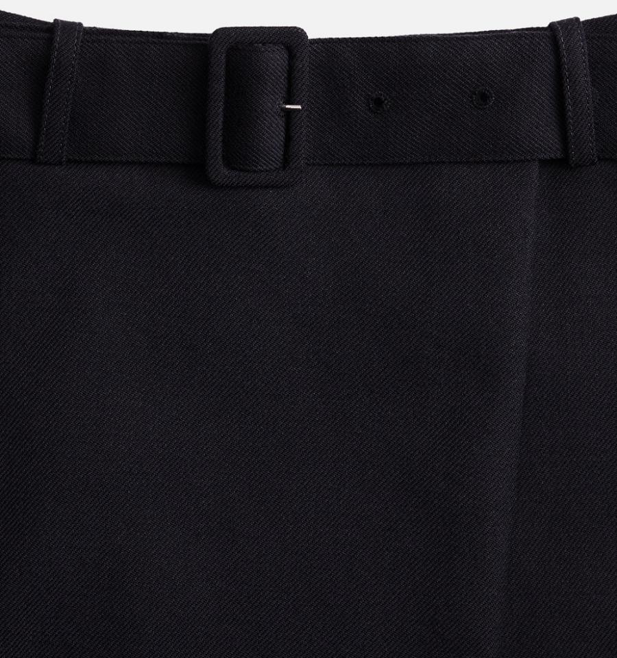 Ami Paris Belted Mini Women's Skirts Black | ami-NZ339