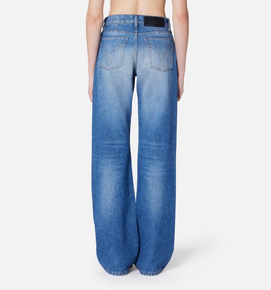 Ami Paris Boyfriend Fit Women's Denim Blue | ami-NZ231