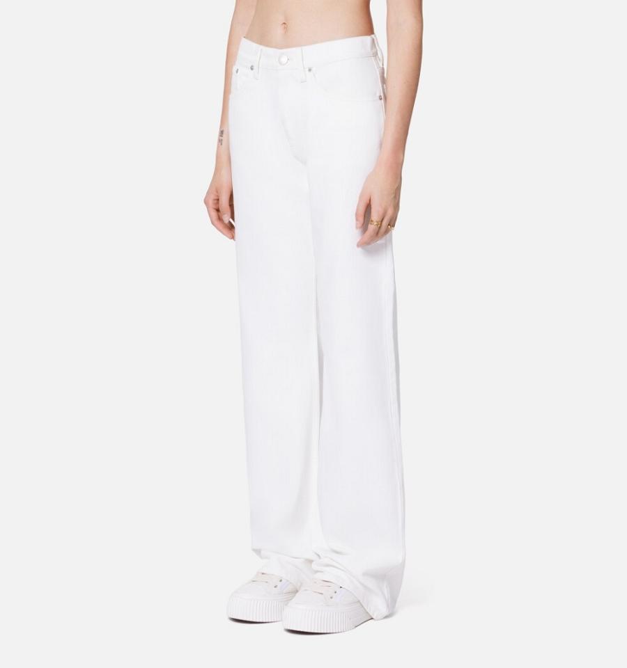 Ami Paris Boyfriend Fit Women's Denim White | ami-NZ166