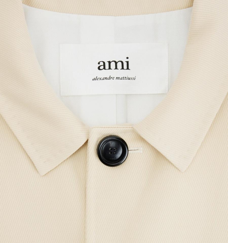 Ami Paris Car Men's Coats Beige | ami-NZ262