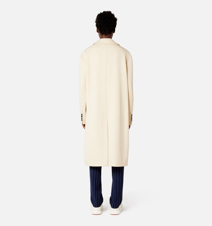 Ami Paris Car Men's Coats Beige | ami-NZ262