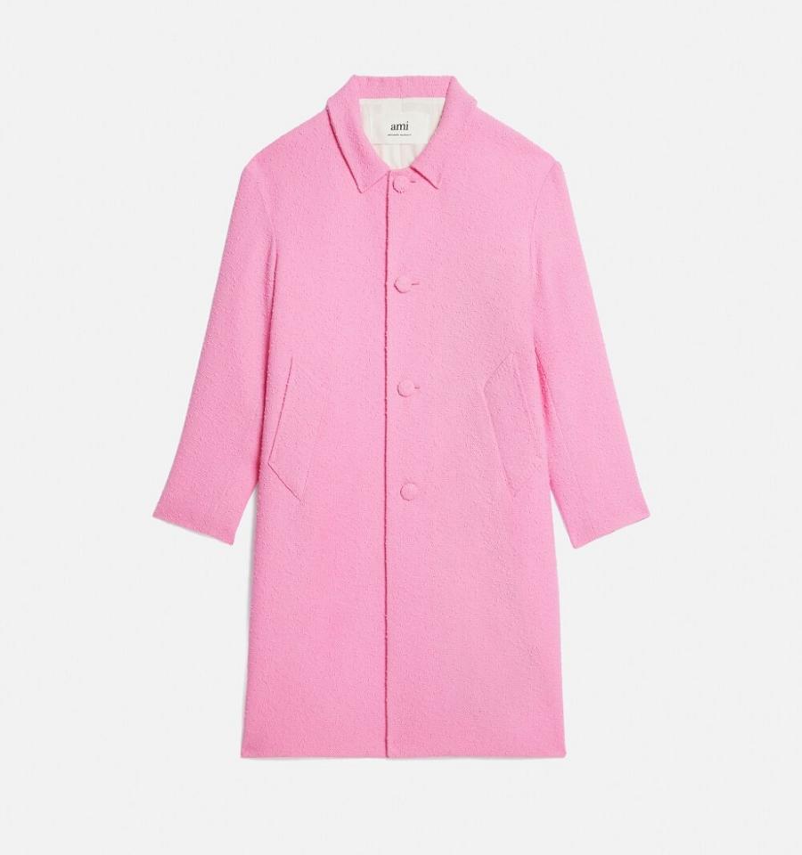 Ami Paris Car Men's Coats Pink | ami-NZ274