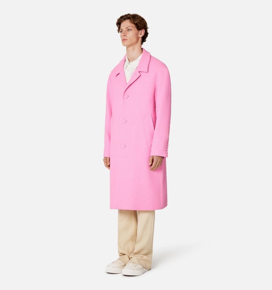 Ami Paris Car Men's Coats Pink | ami-NZ274