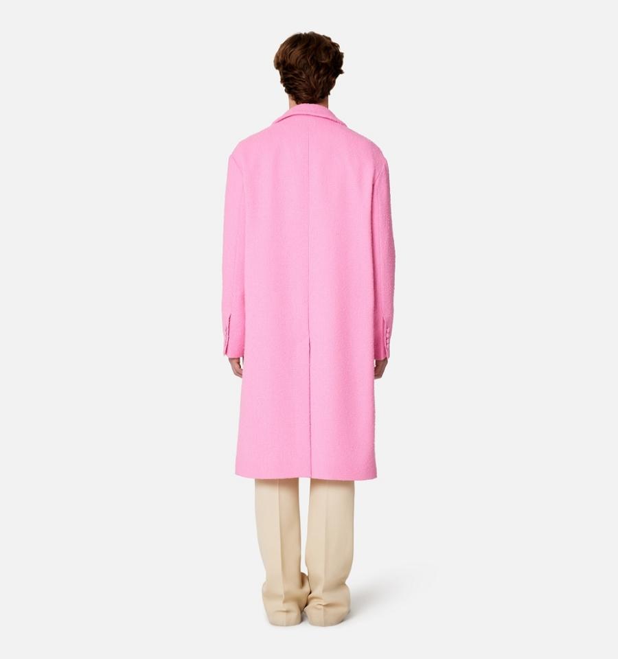 Ami Paris Car Men's Coats Pink | ami-NZ274