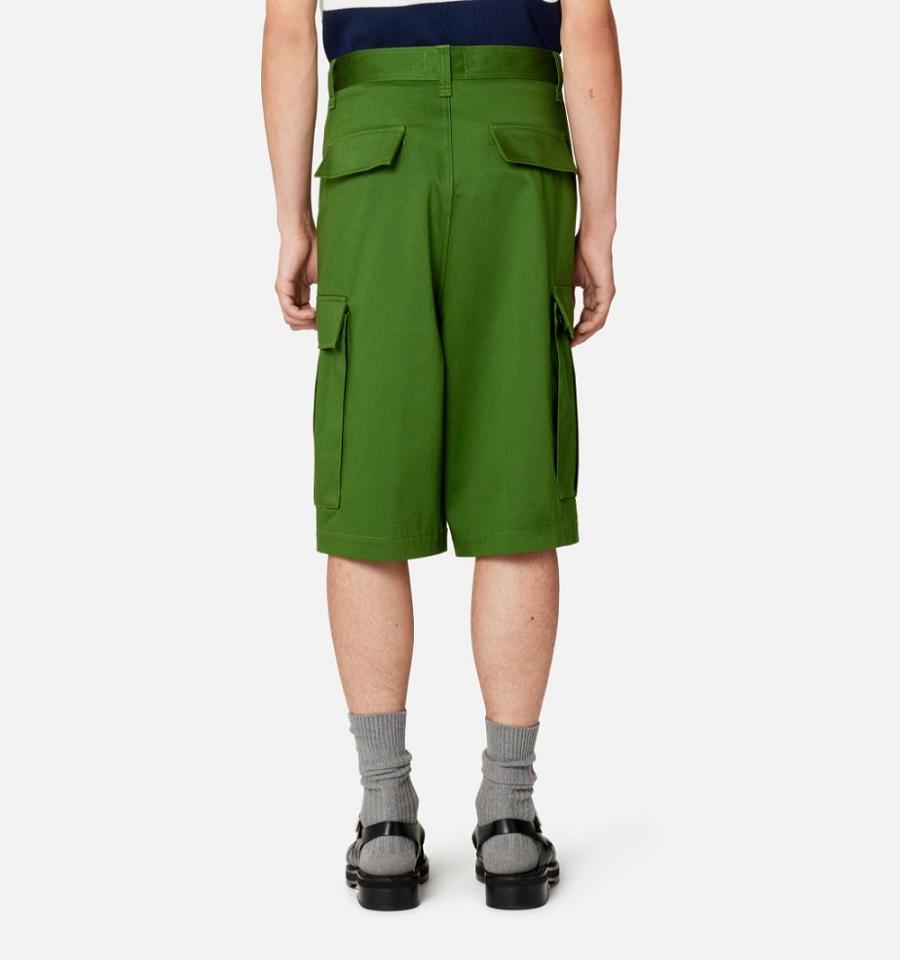 Ami Paris Cargo Men's Shorts Green | ami-NZ543