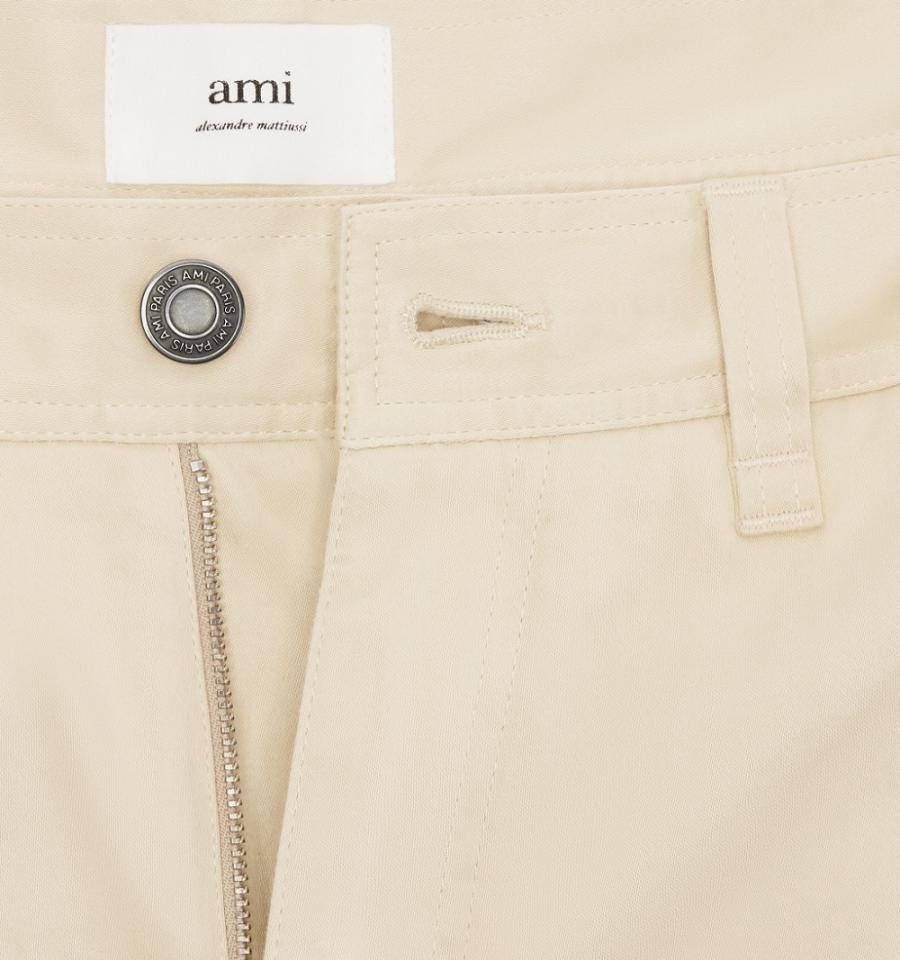 Ami Paris Cargo Men's Shorts Khaki | ami-NZ393