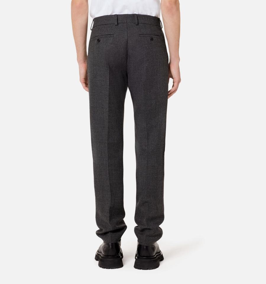 Ami Paris Cigarette Fit Men's Pants Dark Grey | ami-NZ126