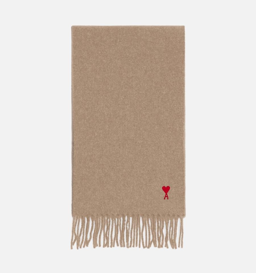 Ami Paris Classic Ami De Cœur Scarves Khaki | ami-NZ389