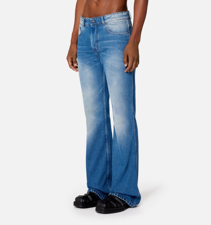 Ami Paris Flare Fit Men's Jeans Blue | ami-NZ297